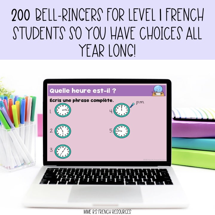 French 1 Bell Ringers for Daily Review and Classroom Routines - Image 2