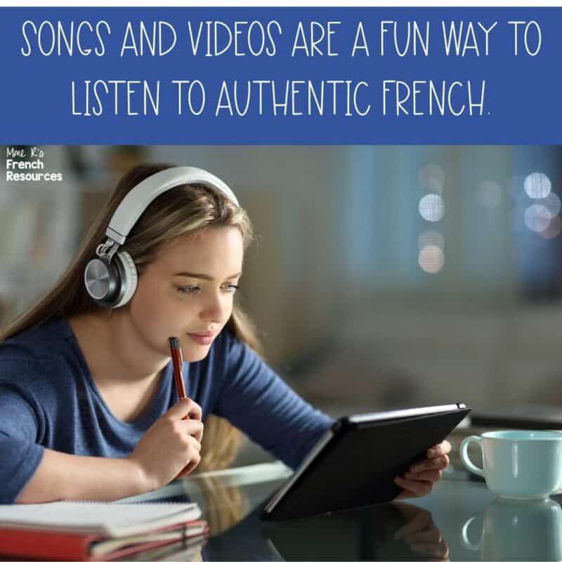 French listening activities