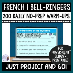 French 1 bellringers