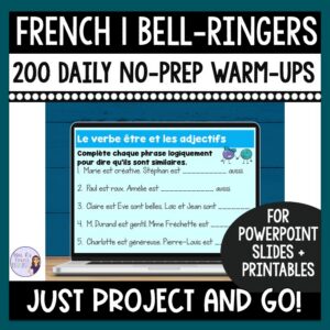 French 1 bellringers