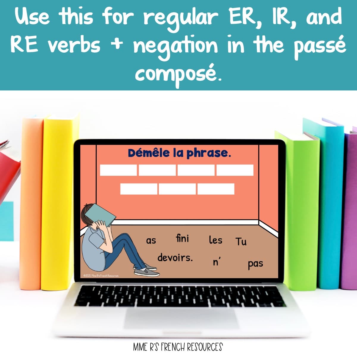 French Passé Composé PowerPoint & Google Slides 3 passé composé negative sentences