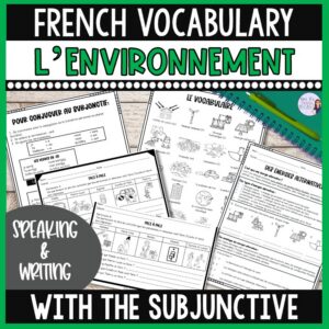 French environment issues vocabulary