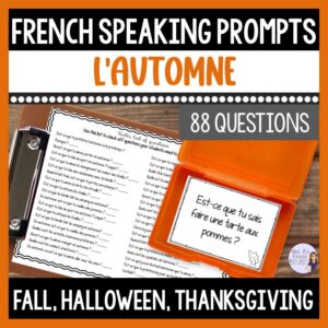 French fall speaking prompts