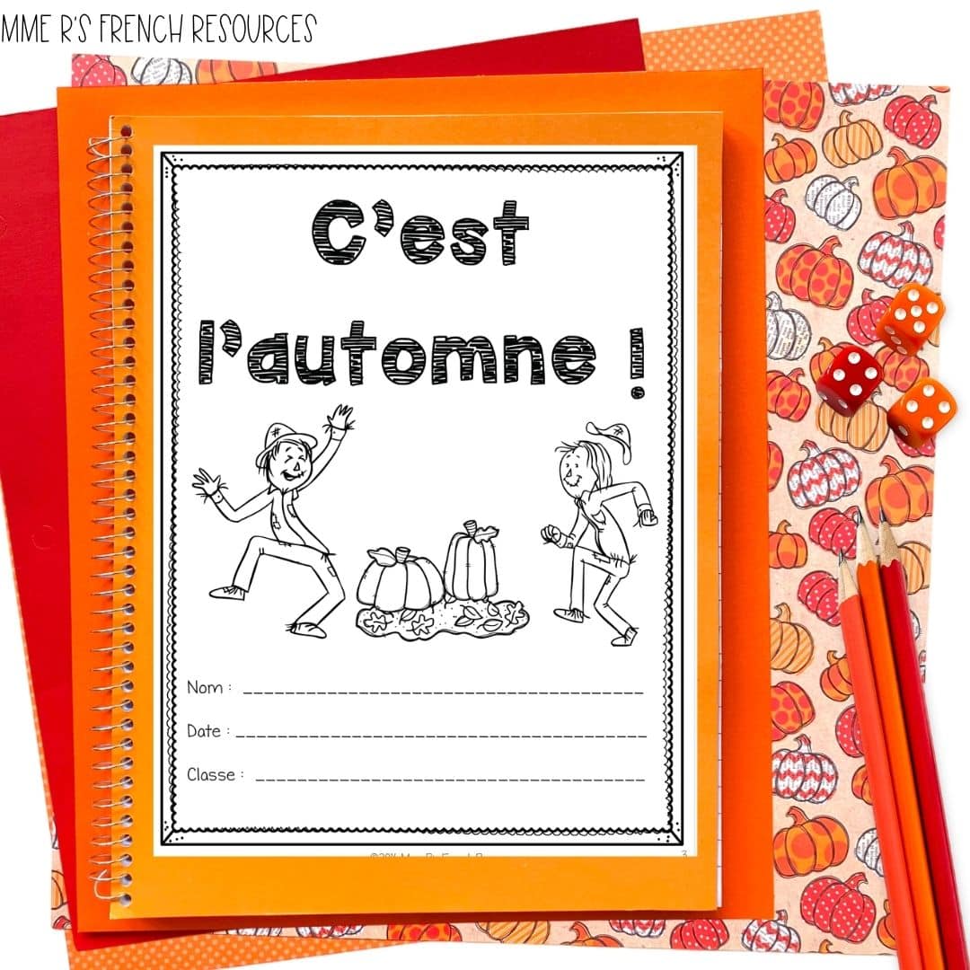 French Fall Activities | Core French & Immersion 2 French fall worksheets