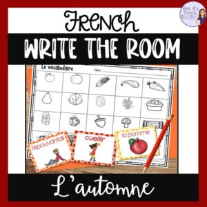 French fall vocabulary activity