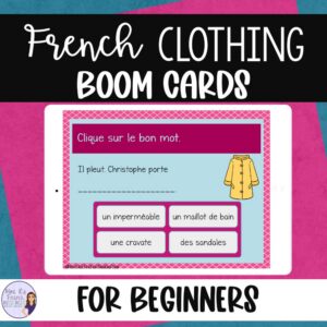 French clothing Boom Cards