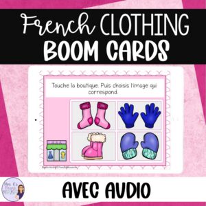 French clothing listening activity