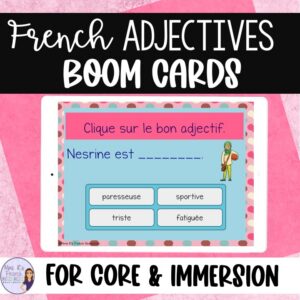 French adjective Boom Cards