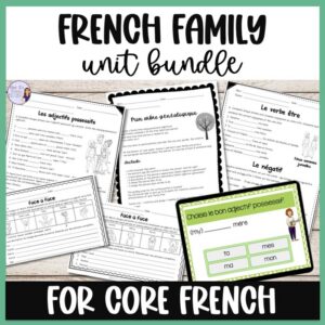 French family vocabulary activities