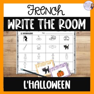 French Halloween vocabulary write the room