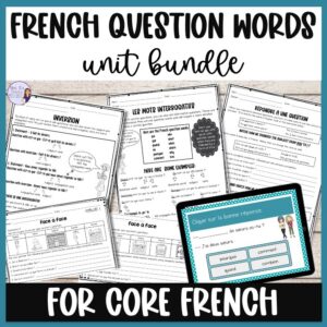 French question words unit