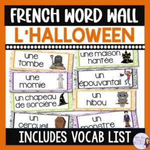 French Halloween Word Wall | Vocabulary Posters