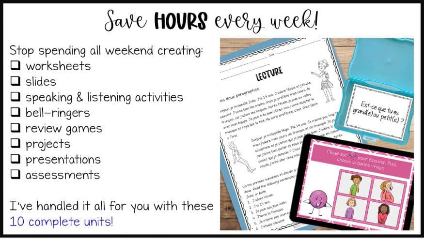 frenc 1 curriculum activities French 1 Curriculum | Full-Year Resource for Beginning French