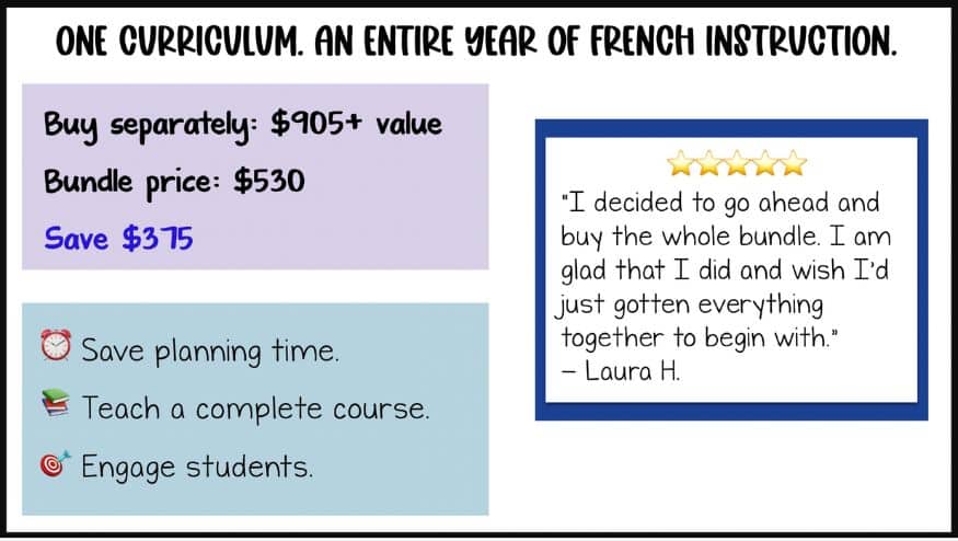 French 1 curriculum