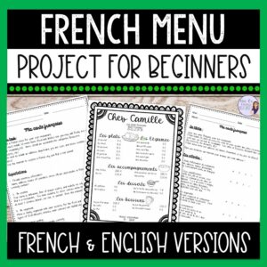 French menu activity