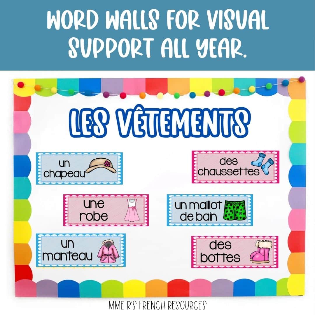 French 1 Curriculum | Full-Year Resource for Beginning French 10 French word walls